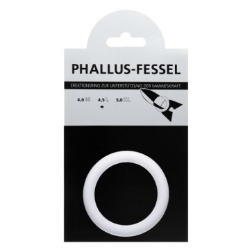 AMARELLE Phallus-Fessel, Latex Cockring, L, white