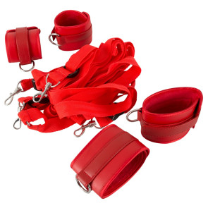 Bad Kitty Bed Restraint Set, red