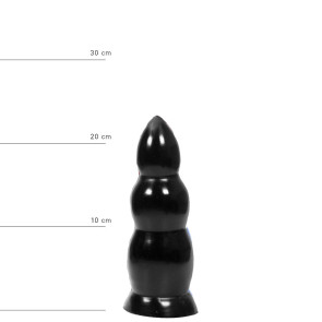 ALL BLACK Triple Anal Plug, 23,5 cm (9,2 in), Ø 8 cm (3,1 in)