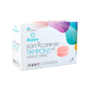 Beppy Soft & Comfort Tampons WET, Stringless, 8 pcs