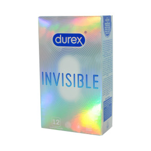 Durex Invisible Condoms 12 pcs, Latex, witth reservoir, ⌀ 54mm, 180mm 