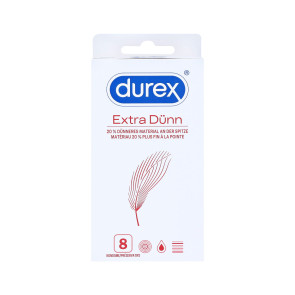 Durex Extra Dünn Condoms 8 pcs, with reservoir, ⌀ 52mm, 190mm