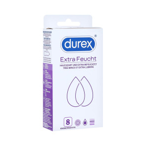 Durex Extra Feucht Condoms 8 pcs, with reservoir, extra moist, ⌀ 56mm, 190mm