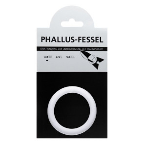 AMARELLE Phallus-Fessel, Latex Cockring, M, white
