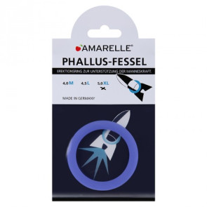 AMARELLE Phallus-Fessel, Latex Cockring, XL, blue